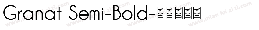 Granat Semi-Bold字体转换